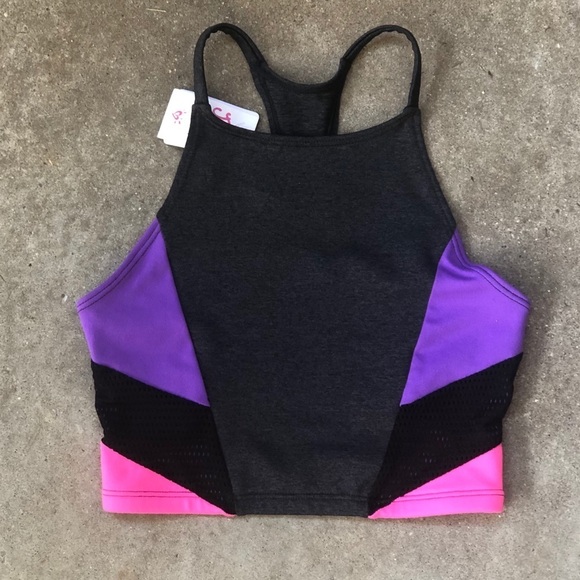 Justice Active Multi Color Racerback Sports Bra - Picture 1 of 4